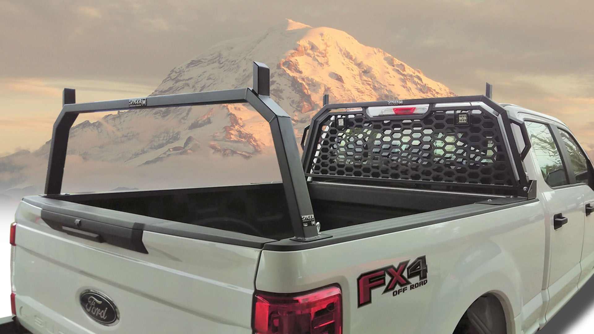 Ford Truck with Spyder Industries Headache Rack and Rear Hoop