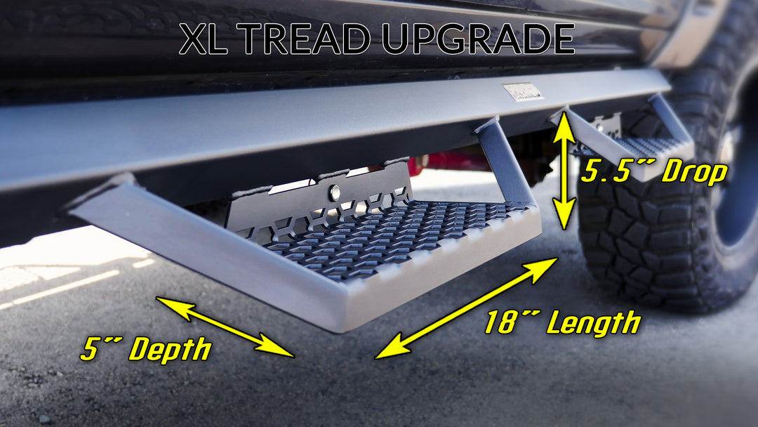 S/I Steps XL Tread Upgrade Dimensions