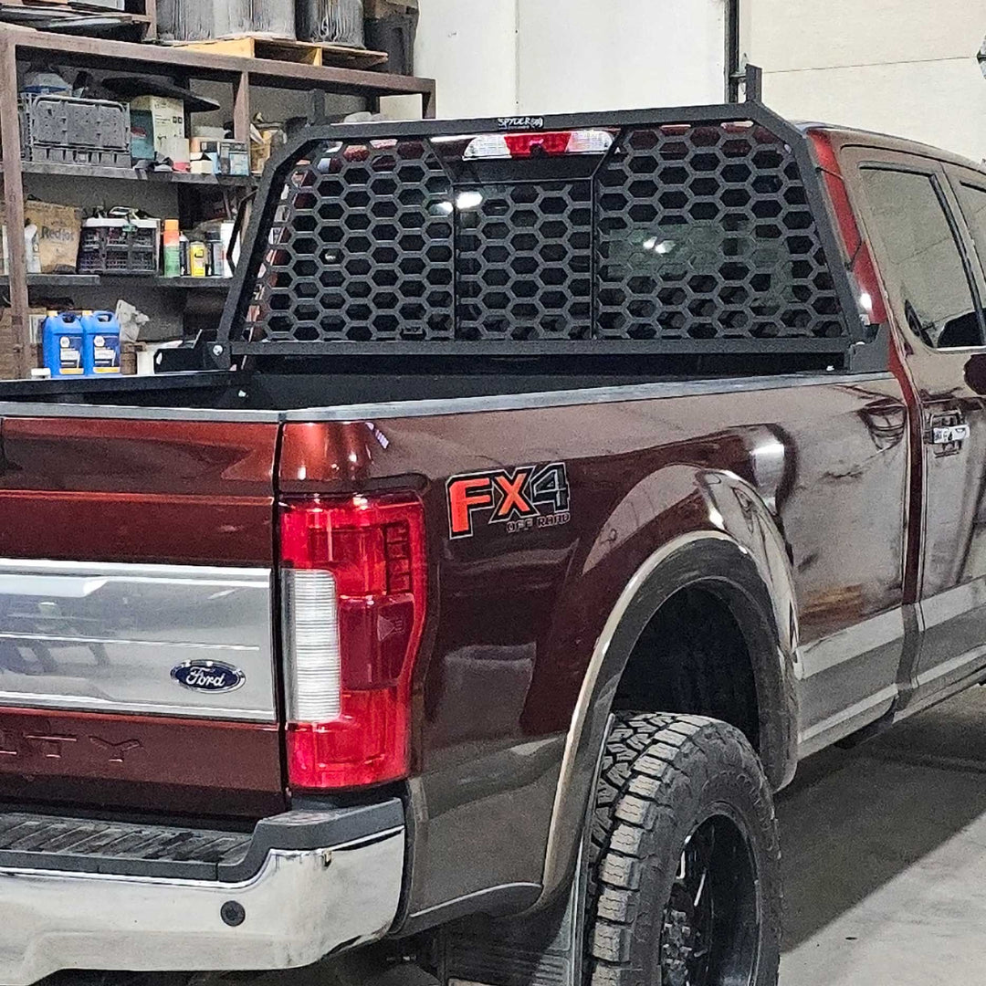 WIY Honeycomb Headache Rack Installed on Ford