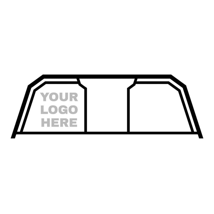 Custom Logo Headache Rack w/Window Opening (for OEM Cargo Area Camera)